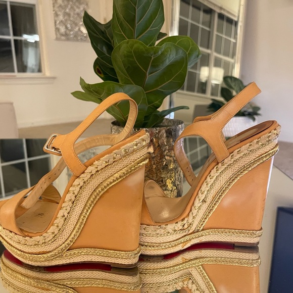 Christian Louboutin Leather Platform Wedge - Picture 6 of 13